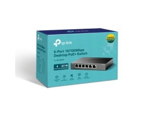 PoE switch TP-Link TL-SF1006P sa 6 portova (4 PoE+), metalno kućište - Img 5