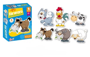 Puzzle domaće životinje 6 delova