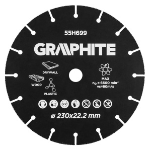 Rezni disk 230mm za metal i plastiku Graphite 55H699
