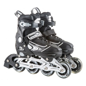 Roleri PW-126B sa svetlećim točkićima crni L-vel 40-43 3090184