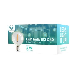 Set 6 kom toplo belih LED sijalica E12 RTV100101 - Img 2