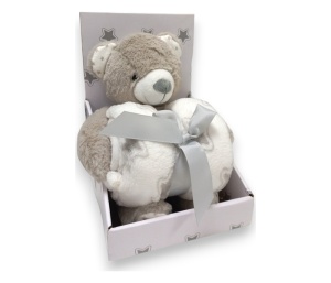 Set igračka i ćebence sivi Meda BBO PT23518