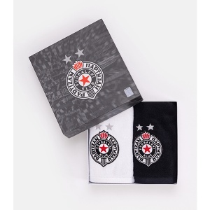 Set peškira 2 kom Partizan 50x90cm crna bela