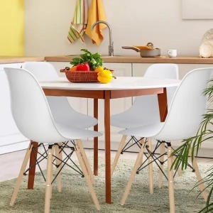 Set plastičnih trpezarijskih stolica 4 kom Aurora bela Lemon 25-KS005SET - Img 3