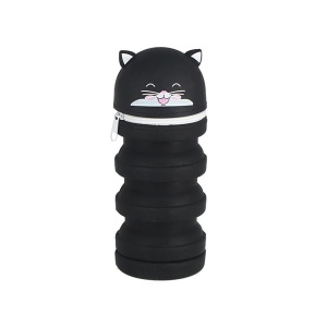 Silikonska pernica prazna Spirit Flex Cat 25 13x7x7cm crna maca - Img 2