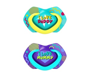Silikonska Varalica 0-6m 2 Kom Plava Canpol Babies Neon Love 22/652_blu
