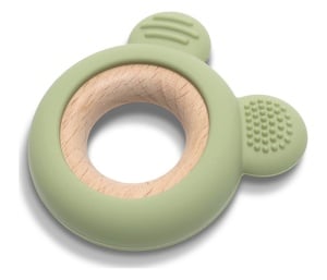 Silikonsko Drvena Glodalica za Bebe Meda Zelena Lorelli 10210910004
