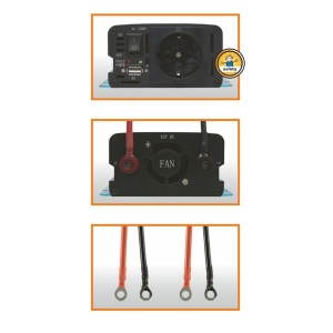 Sinusni naponski pretvarač 500W i USB Sal SAI500TS - Img 2