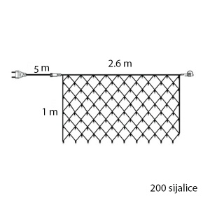 Spoljašnja novogodišnja LED svetleća mreža 100x260cm Toplo bela Lumineo Icicle 494881 - Img 2