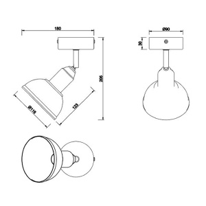 Spot lampa Delhi 1xE14 Trio Lighting 803400167 - Img 2