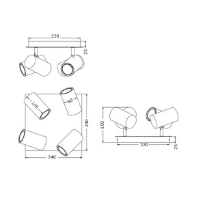 Spot lampa Marley 4xGU10 Trio Lighting 802430401 - Img 2