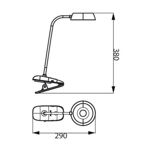 Stona lampa Donutclip DSK201 PT 3W 4000K bela USB 02 Philips PH079 - Img 2