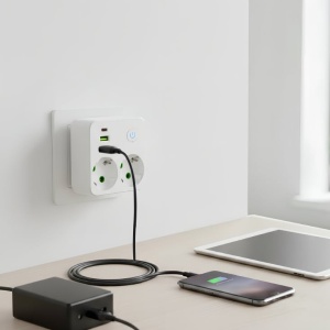 Strujni razdelnik 2 utič. + prekidač, 2xUSB+tip c NV86U/WH - Img 4