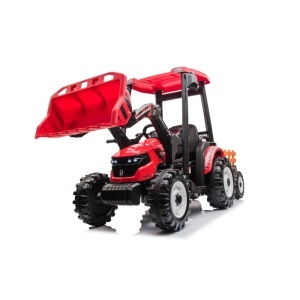 Traktor Sa Prikolicom i Utovarivačem Crveni Premium Oprema 24V7A - Img 2