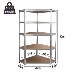 Ugaoni metalni regal sa policama FDR 1840R Fieldmann - Img 2