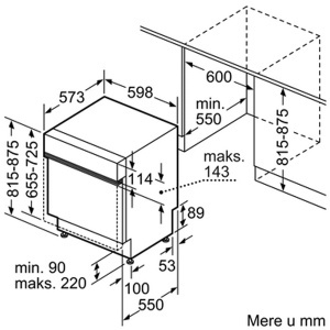 Ugradna mašina za pranje sudova 60cm serija 6 Bosch SMI6TCS00E - Img 4