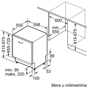 Ugradna mašina za pranje sudova 60cm Serija 6 Bosch SMV6ZCX49E - Img 4