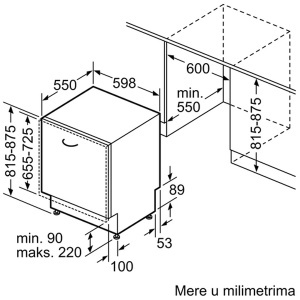 Ugradna mašina za pranje sudova 60cm serija 8 Bosch SMV8YCX03E - Img 4