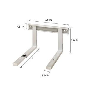 Univerzalni nosač za mikrotalasnu pećnicu beli max 30kg 43cm Hama 110930 - Img 2