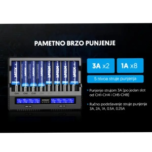 Univerzalni punjač akumulatora do 8 kom. sa displejem XTAR-VC8S - Img 3
