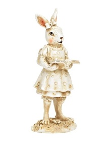 Uskršnja dekoracija Bunny with Book/Backpack 15cm 039739