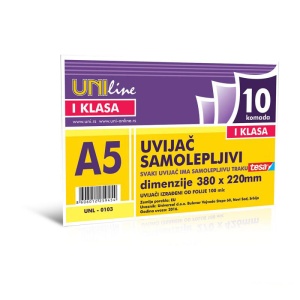Uvijač za sveske A5 10/1 samolepljivi UNI LINE 56113 - Img 1