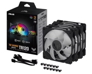 Ventilatori Asus TUF Gaming TR120 ARGB Black, 120 mm, komplet 3 komada sa kontrolerom