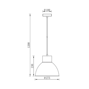 Visilica 1xE27 27,5x120cm Braytron BV05-00040 - Img 4