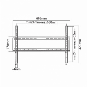 Zidni nosač za ekran VESA 75x75 do 600x400 PLB 2264 F SBox 477 - Img 2