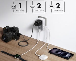 Zidni punjač Nano 20W beli Anker 5 portova sa putnim adapterom - Img 5