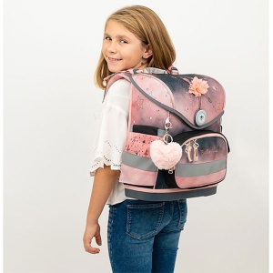 Anatomski ranac za školu Belmil Compact 405-41 Ballerina black pink 30,5x19x37cm - Img 4
