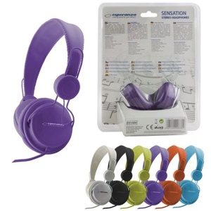 Audio Stereo slušalice ESPERANZA SENSATION PURPLE EH148V - Img 3
