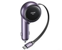 Auto punjač WeKome WP-C50 sa uvlačivim USB-C kablom, ljubičasti - Img 2