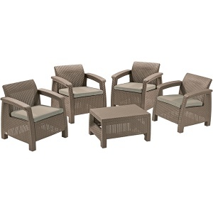 Baštenska garnitura Corfu Quatro Capuccino CU 227638