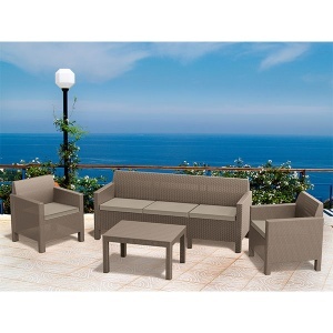 Baštenska garnitura Orlando 3 seater kapućino Keter CU 226525 - Img 2