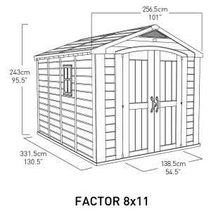 Baštenska kuća Factor 8x11 bež Keter CU 230454 - Img 2