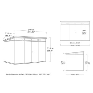 Baštenska kućica Deco Pent 11x7 Keter CU 259822 - Img 3