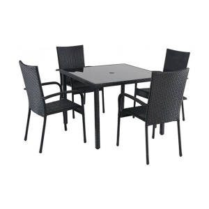 Baštenski set 4+1 PE ratan crni Green Bay Avola Crni 047006 1kom/060349 4kom