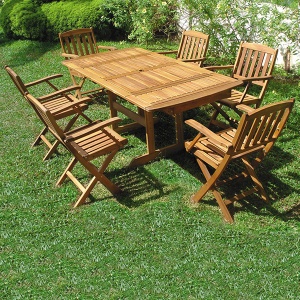 Baštenski sto set drveni 23841