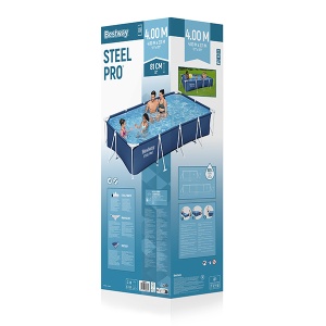 Bazen porodični za dvorište BESTWAY sa čeličnim ramom 400x211x81cm 56424 - Img 3