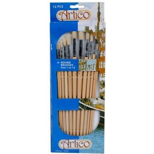 Četkice za slikanje zaobljene 12pcs Artico 33874