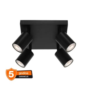 Crna spot lampa 4xGU10 Osram 4099854587580E