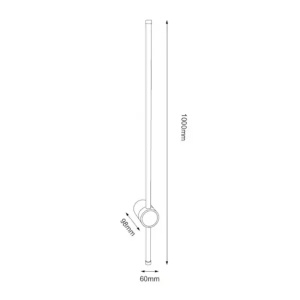 Crna zidna LED lampa 12W 3000K IP20 SOLEA54/C - Img 2