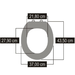 Daska za WC šolju lakirani medijapan siva Menhetn DKSH22 - Img 2
