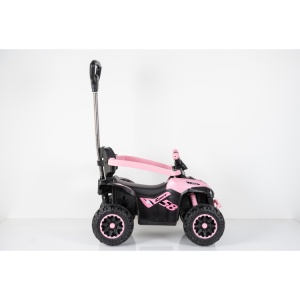 Dečija guralica kvad 921 roze crna sa roditeljskom ručkom 71x43x92cm - Img 2