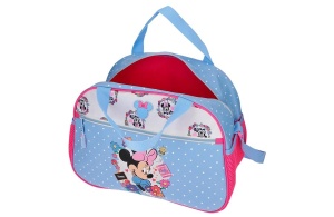 Dečija Putna Torba Disney Minnie Flowers 40x25x18cm Poliester 18L plava roze - Img 4