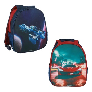 Dečiji ranac za vrtić i predškolsko Spirit Uno-Duo Space Red Car 25x12x31cm