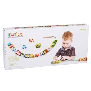 Drvena igračka nizanje perli-automobili Cubika CU14316 - Img 2