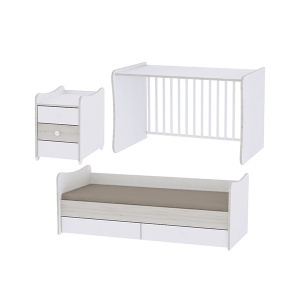 Drveni krevetac Maxi Plus White Coffee Lorelli Bertoni 10150300027 - Img 2
