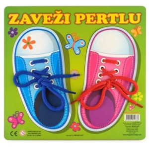 Edukativna tabla za decu Zaveži pertlu